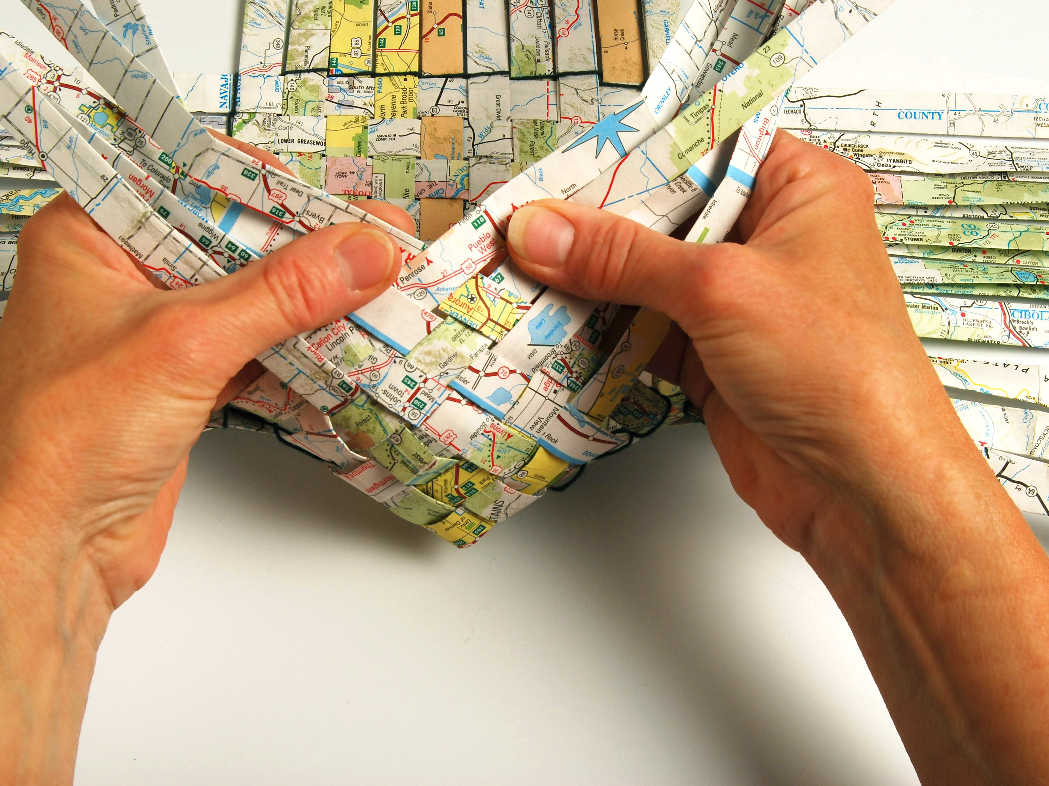New Project: Woven Map Basket