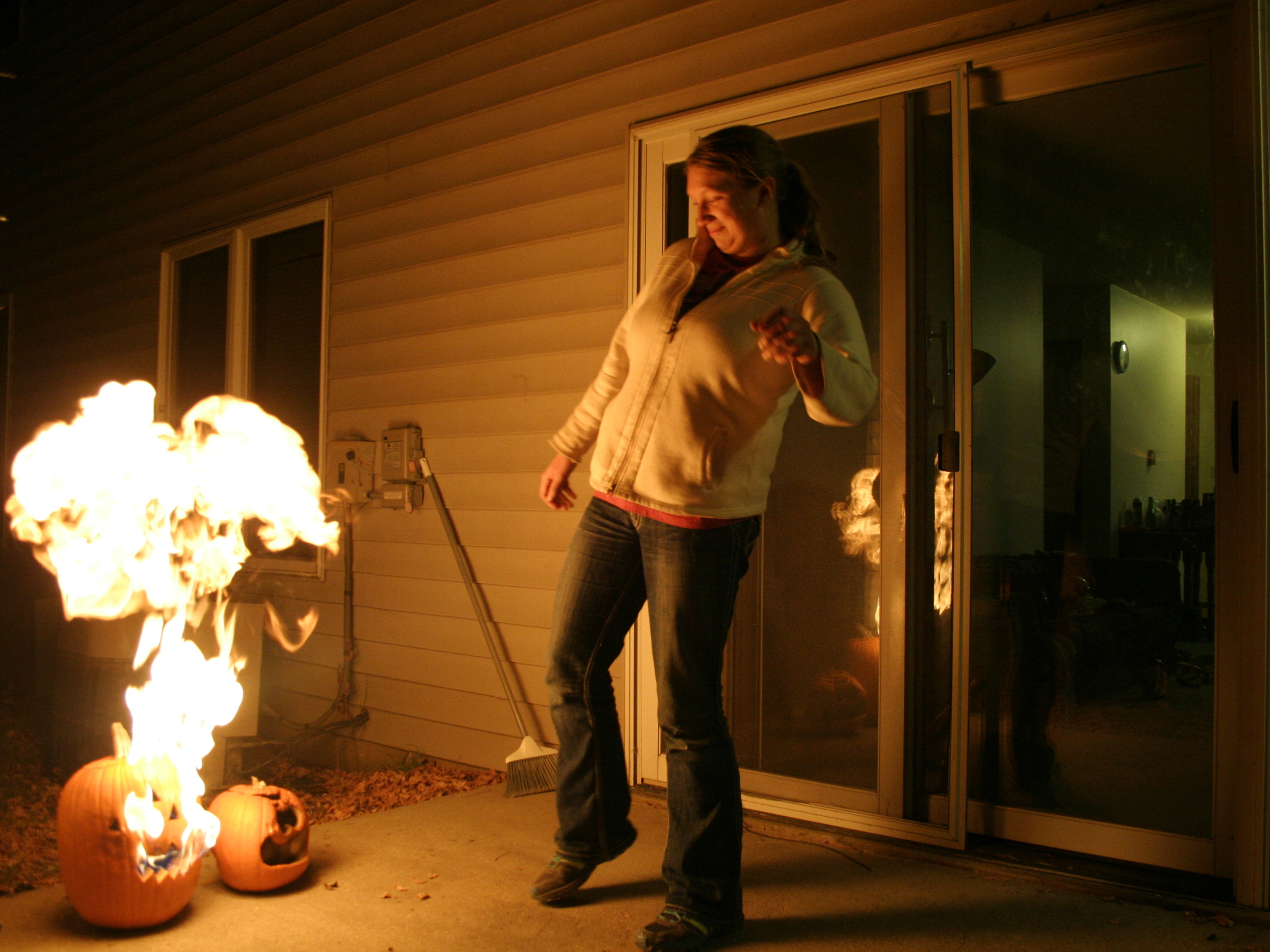 Laser-Triggered Fire-Breathing Pumpkin&nbsp;Prank