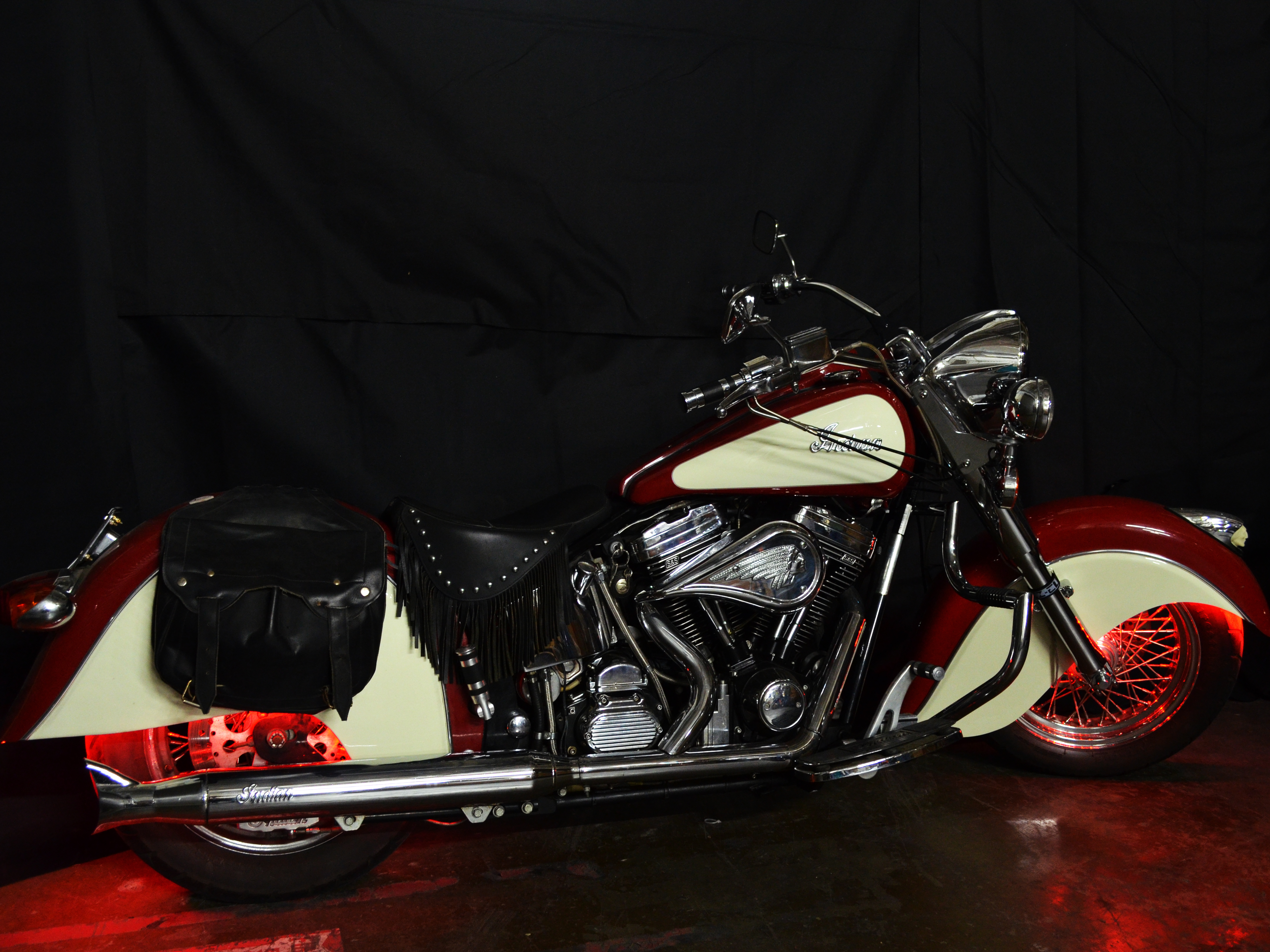 New Project: EZ-EL Wire Red Vintage Motorcycle