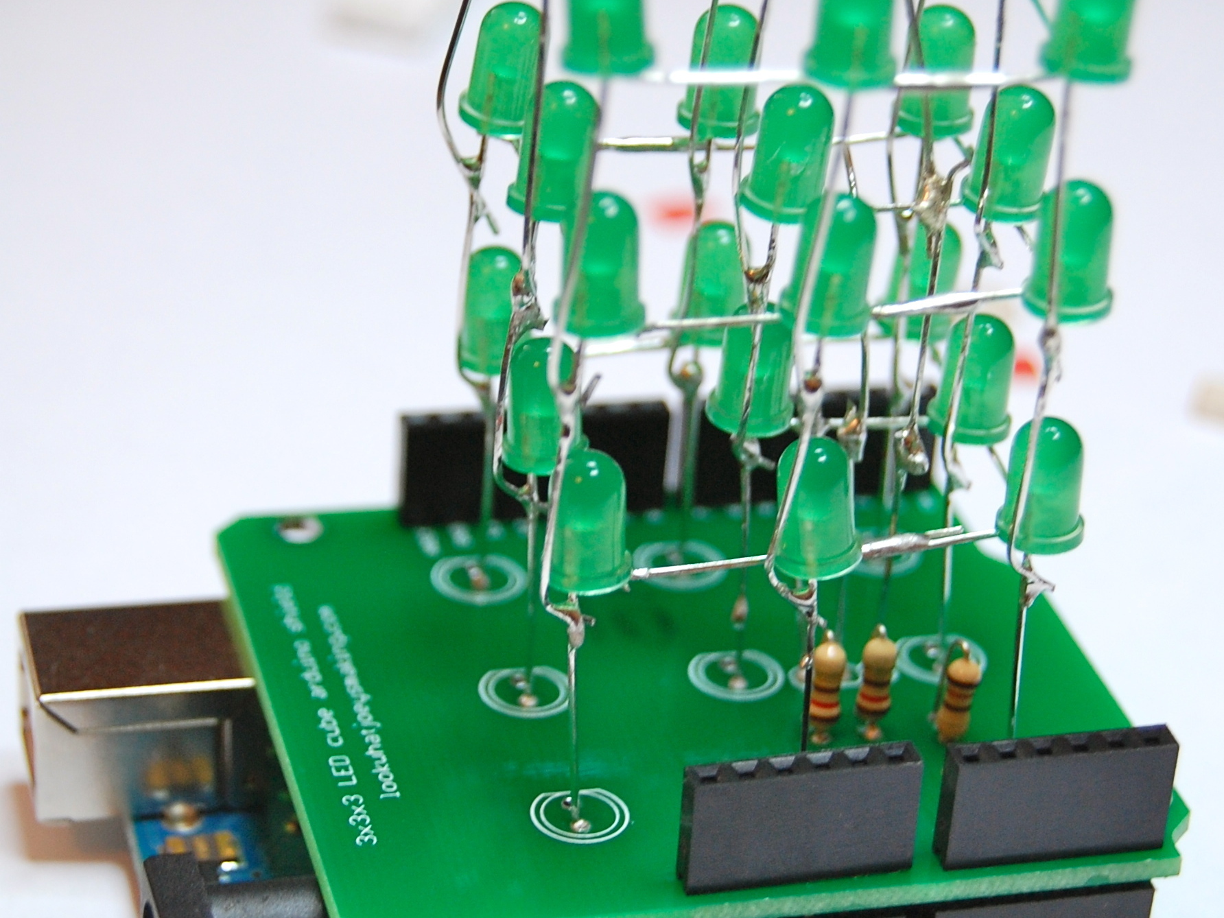3x3x3 LED Cube Arduino&nbsp;Shield