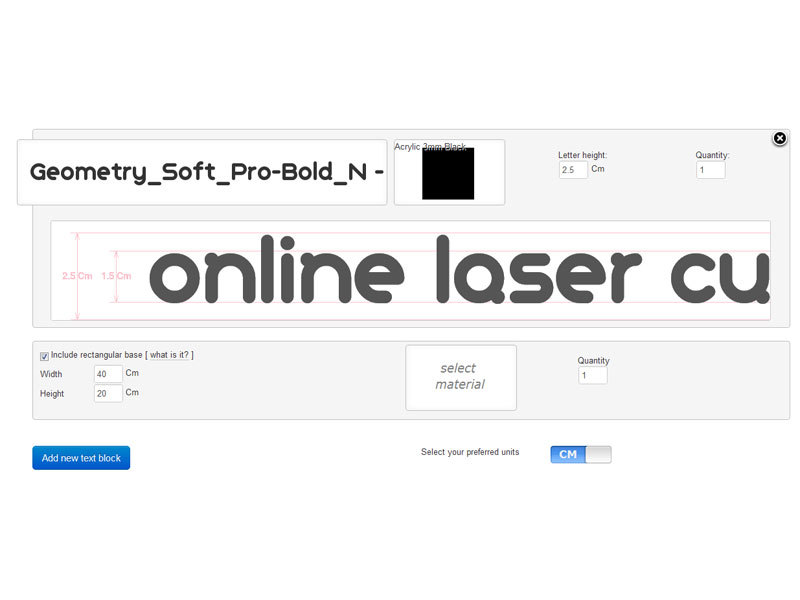 Laser-Cut Sign Designed in Your&nbsp;Browser