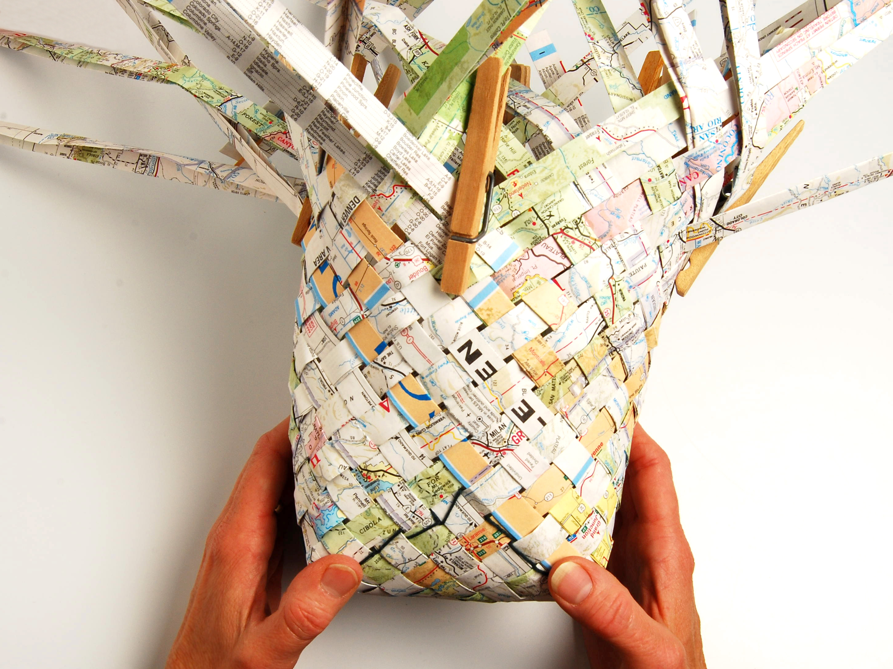 New Project: Woven Map Basket