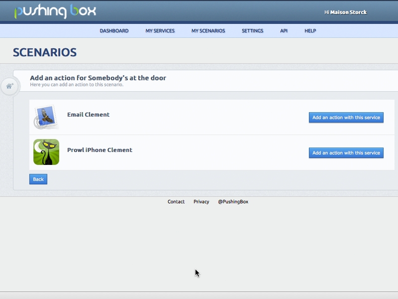 Notifying Doorbell with PushingBox