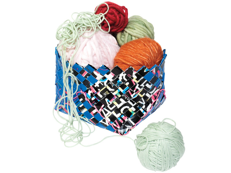 New Project: Scrap Paper Woven Basket