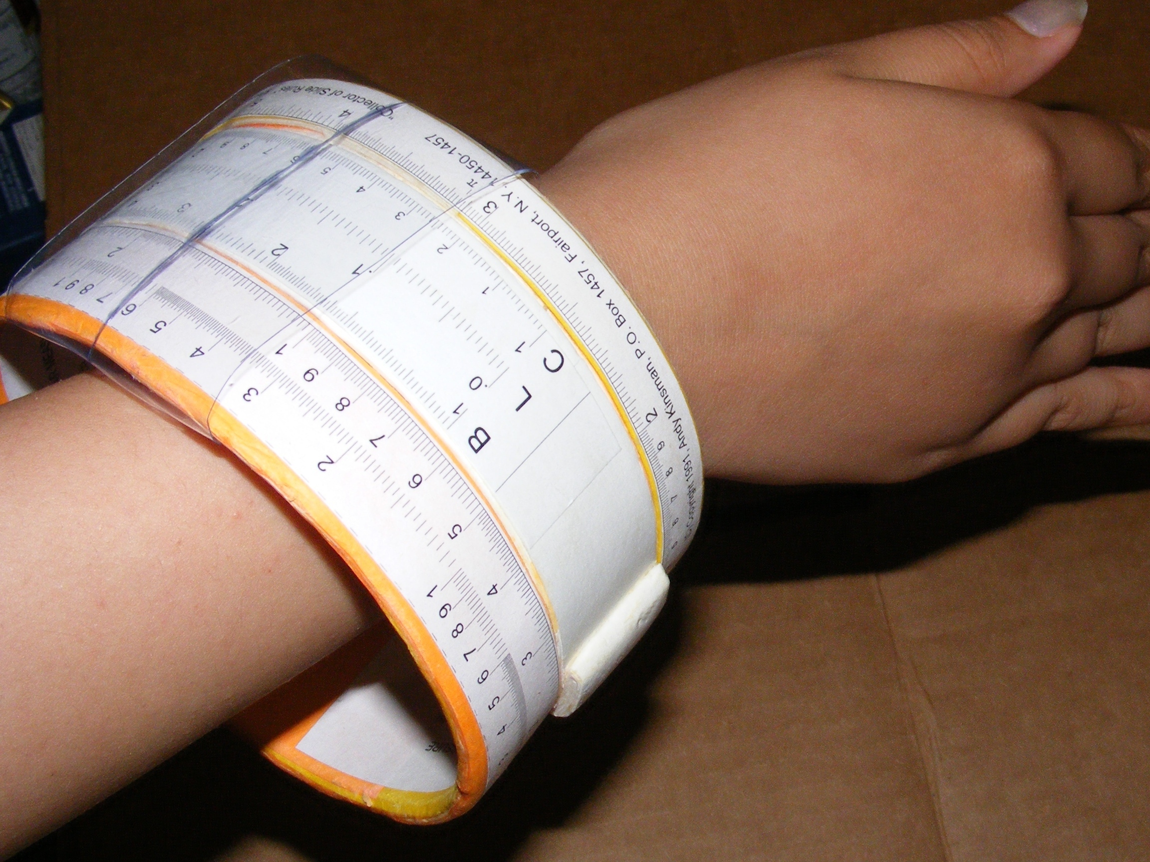 New Project: Wearable Slide Rule Bangle Bracelet