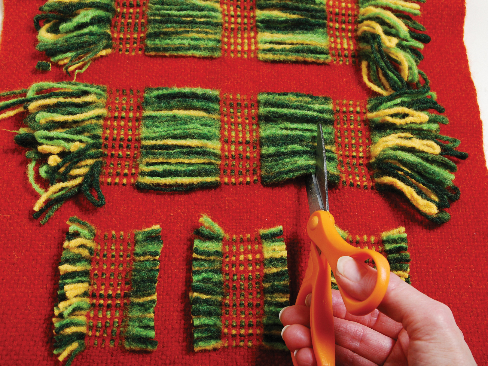 Fringy Loom-Woven&nbsp;Pillow