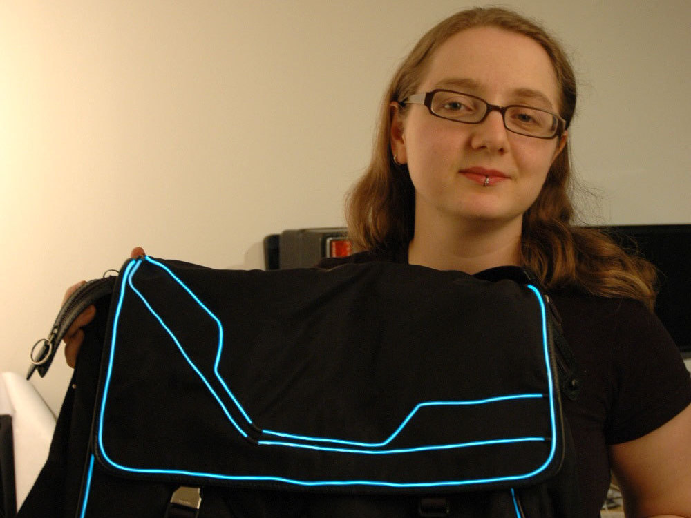 Tron Bag with EL&nbsp;Wire