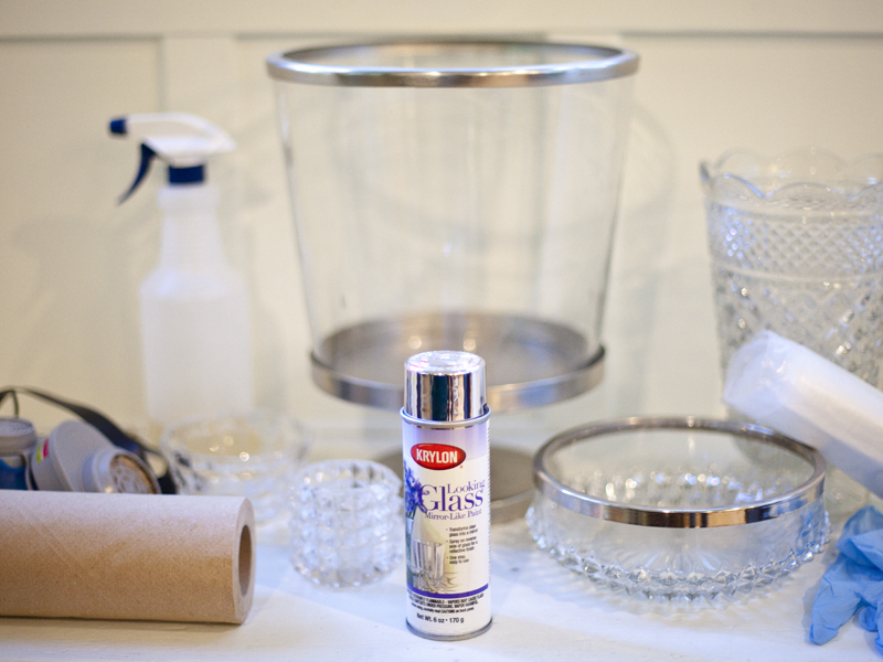 Faux Mercury Glass from Recycled&nbsp;Vases
