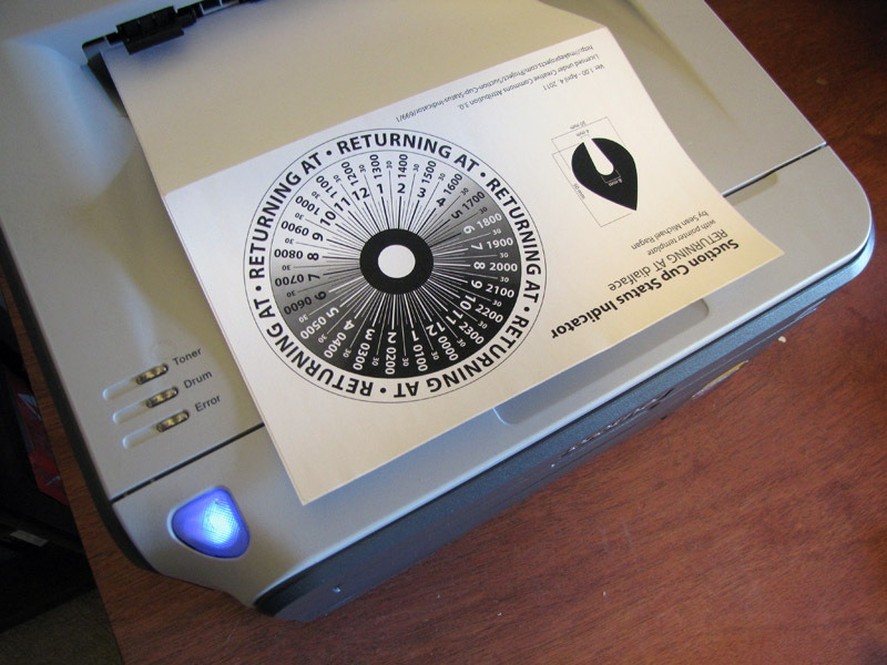 CD/Suction Cup Status Dial