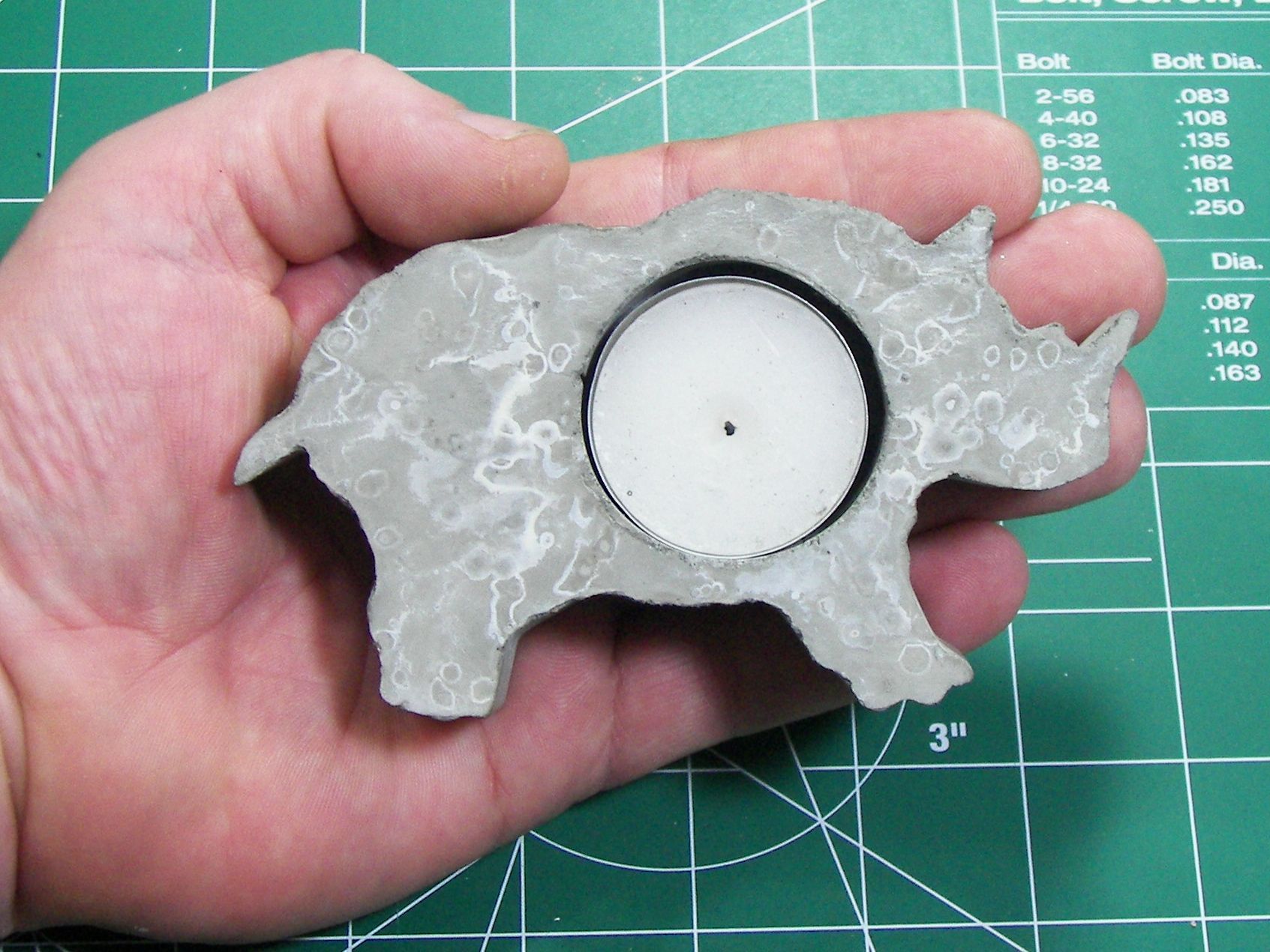 New Project: Concrete Tea Light Holder