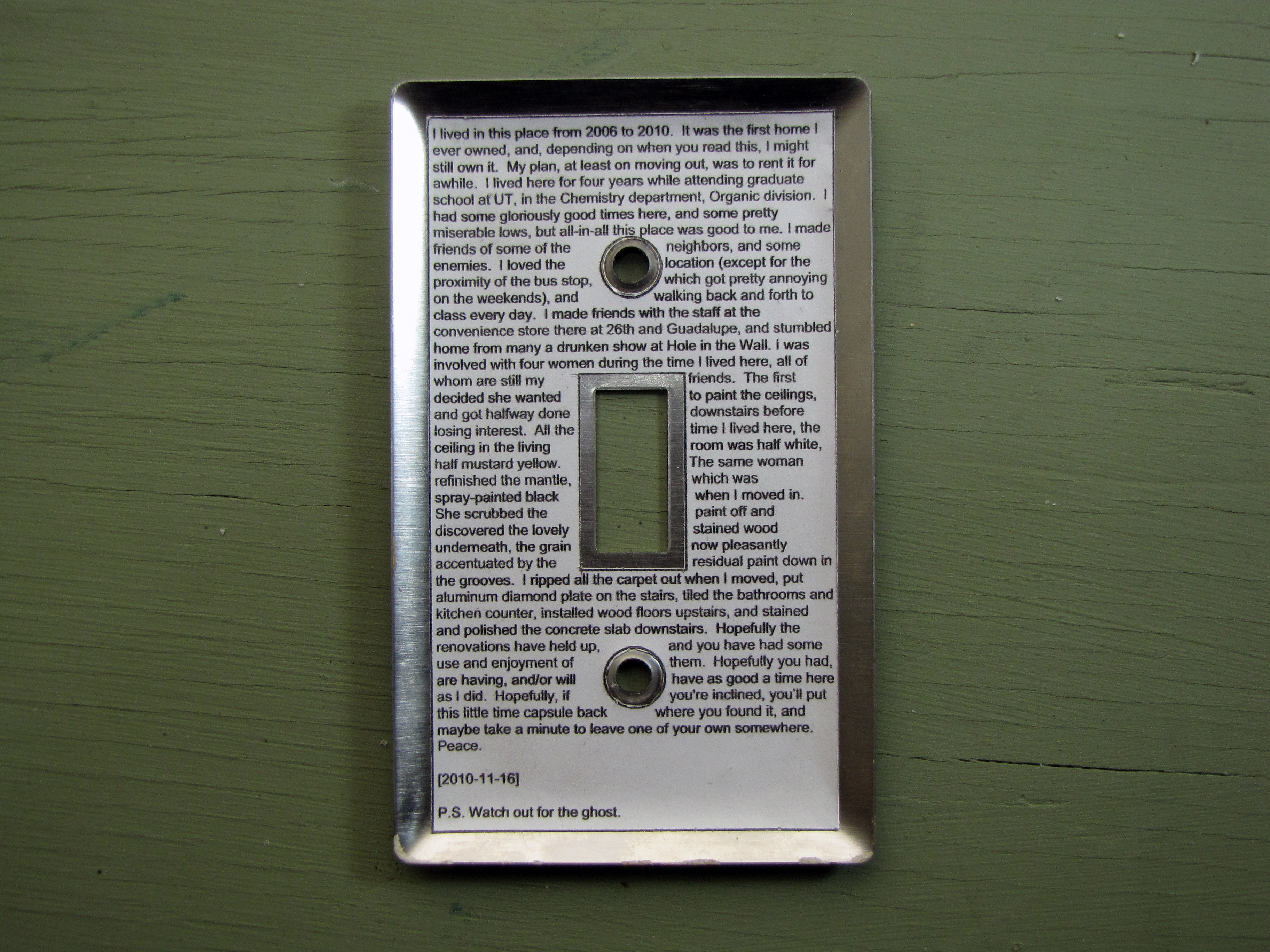 Light Switch Time&nbsp;Capsule