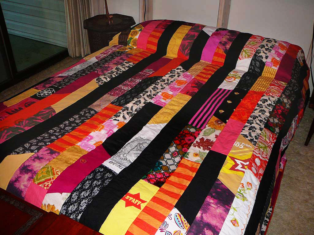 New Project: Patchwork Quilt from Clothing Scraps