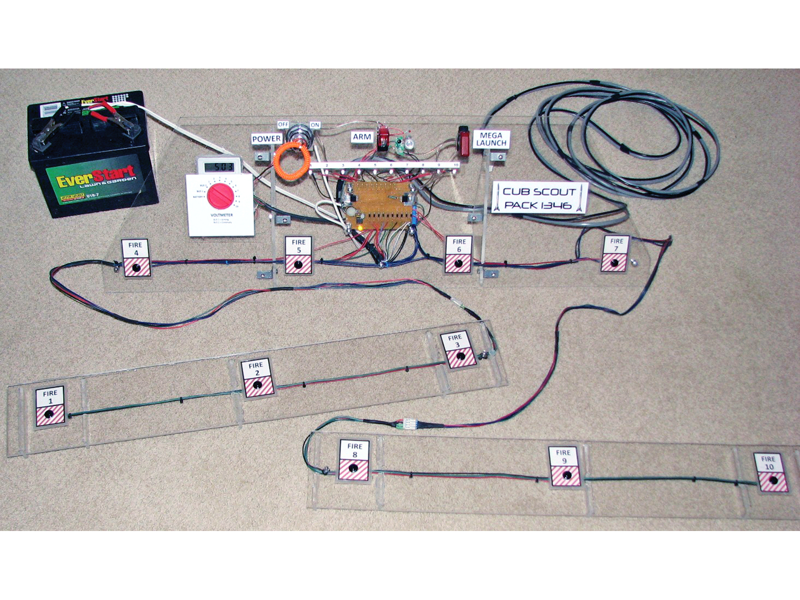 10-Rail Model Rocket Mega-Launcher