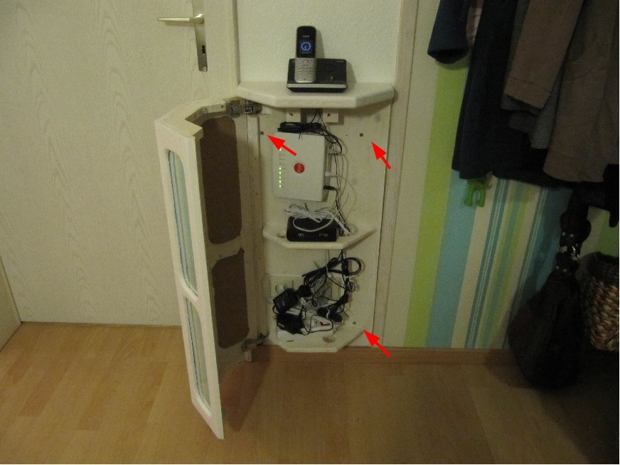 Telephone and WLAN Router&nbsp;Cabinet