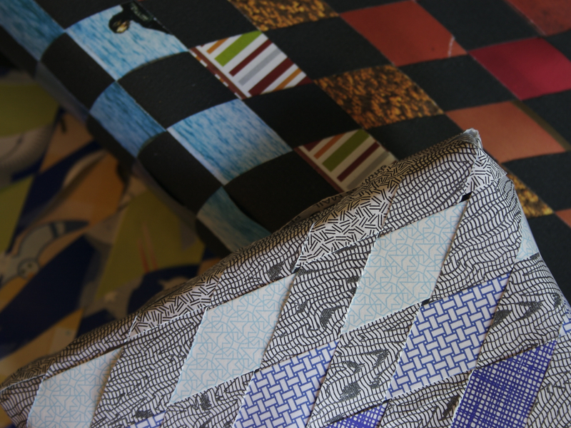 New Project: Woven Trash Gift Wrap