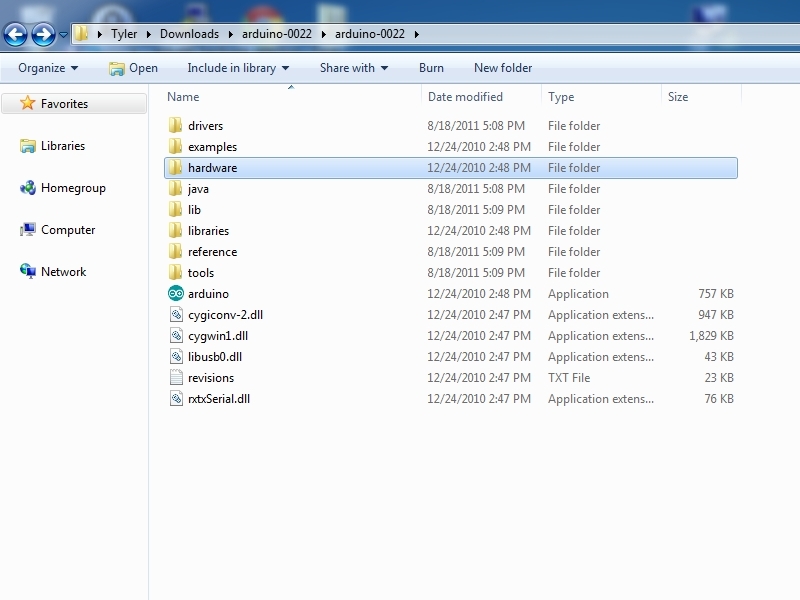 Installing Arduino Mega ADK drivers for Arduino&nbsp;0022