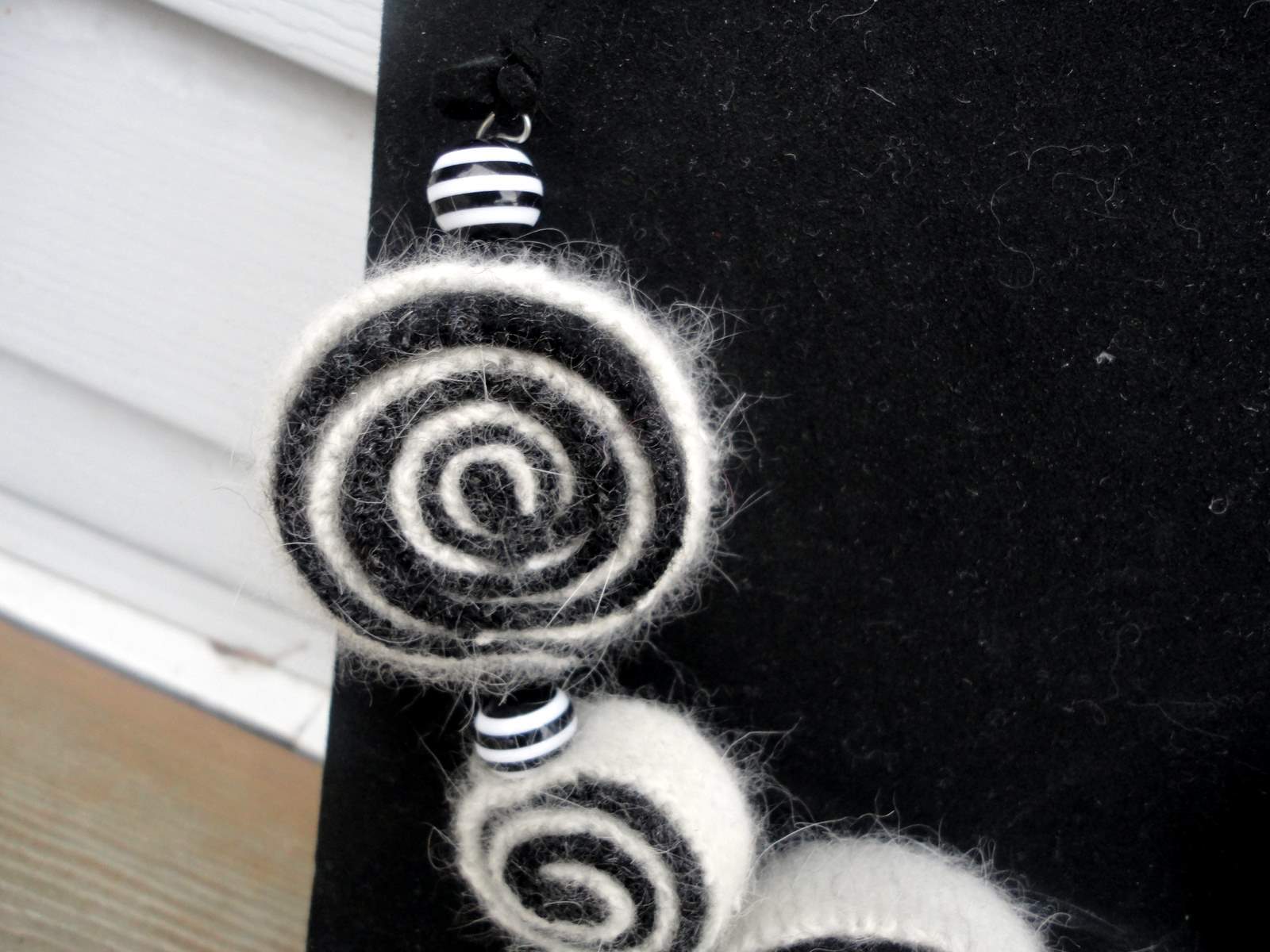 Recycled Sweater Swirl Necklace