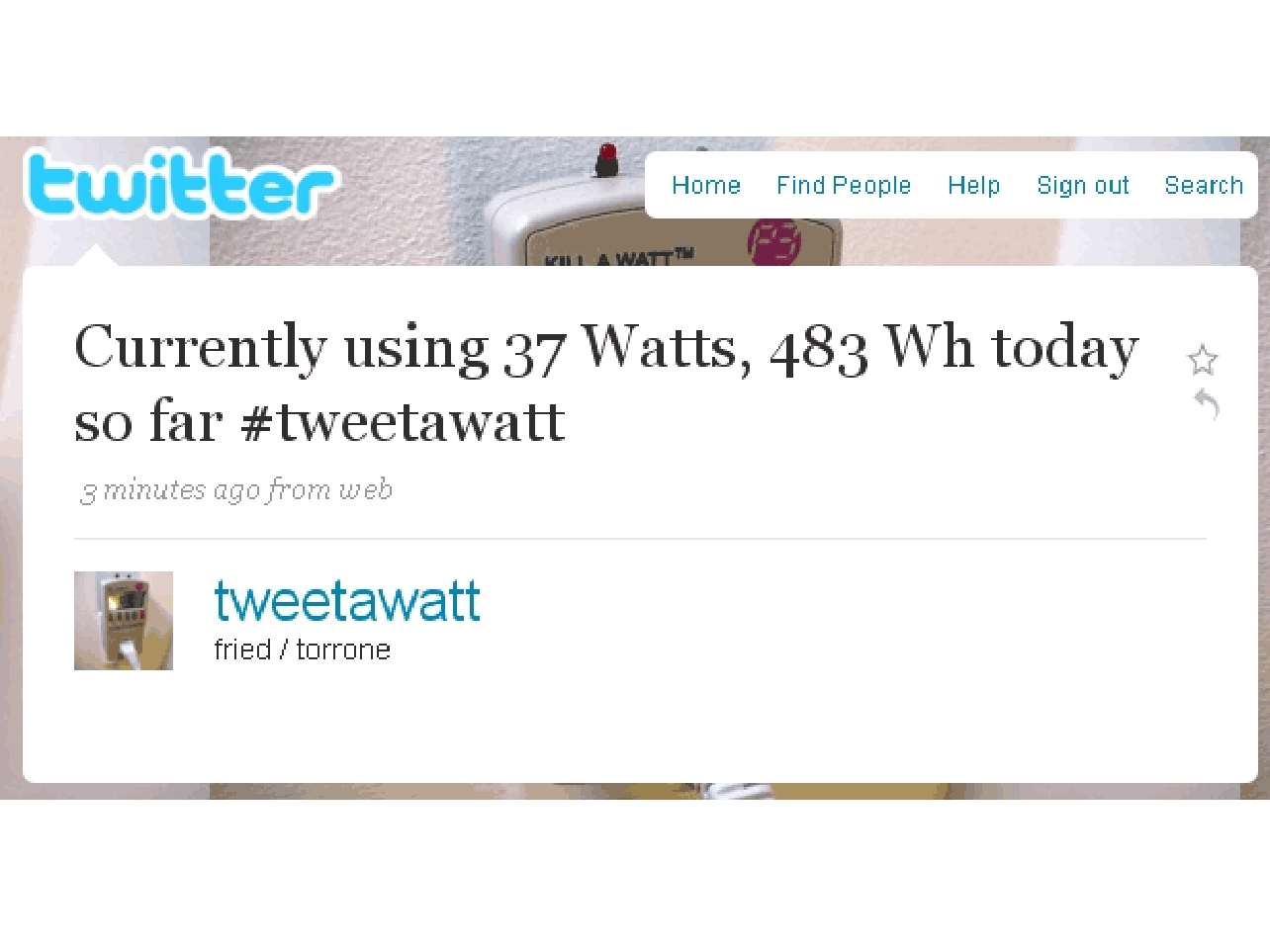 Tweet-A-Watt Power Monitor