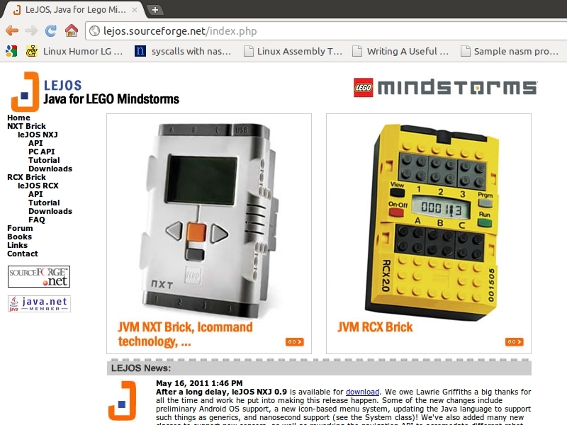New Project: Modding Your Lego NXT: Programming the NXT Brick in Java