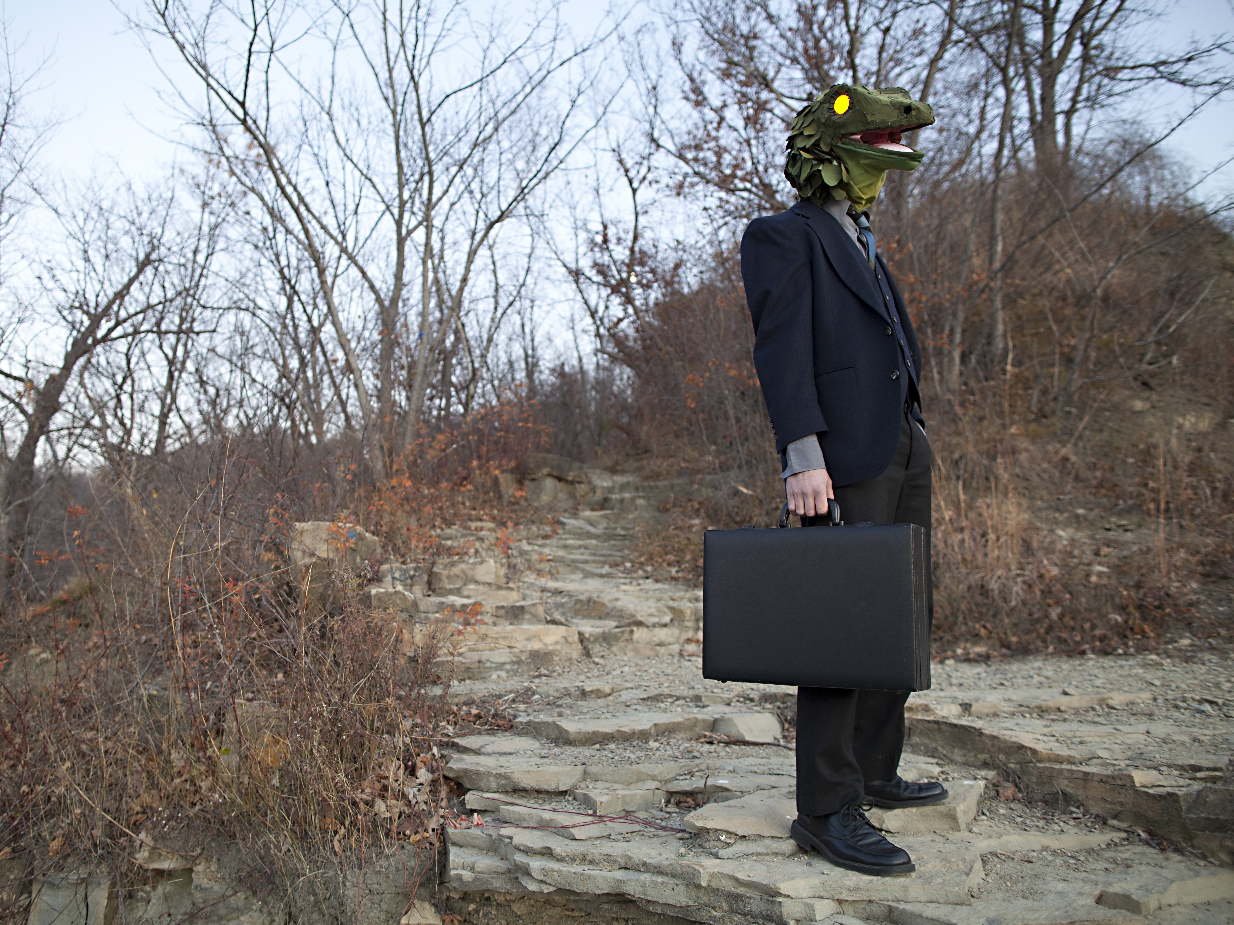 Business Lizard and Brief Case&nbsp;Diorama
