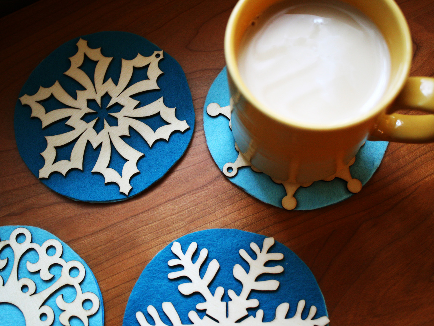 Snowflake&nbsp;Coasters