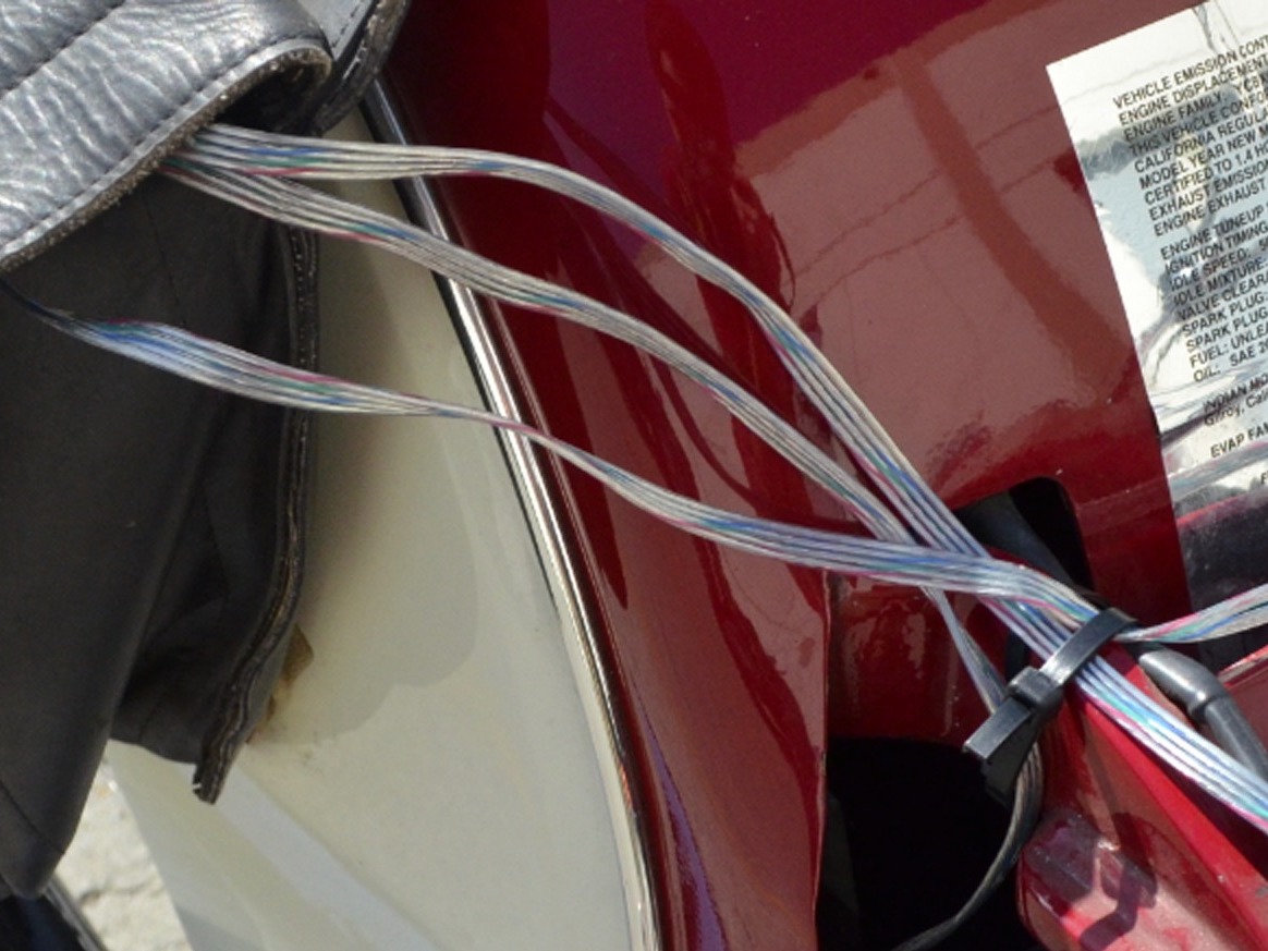 New Project: EZ-EL Wire Red Vintage Motorcycle