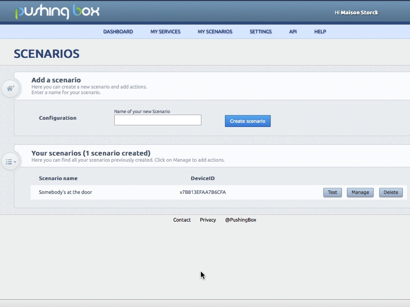 Notifying Doorbell with PushingBox