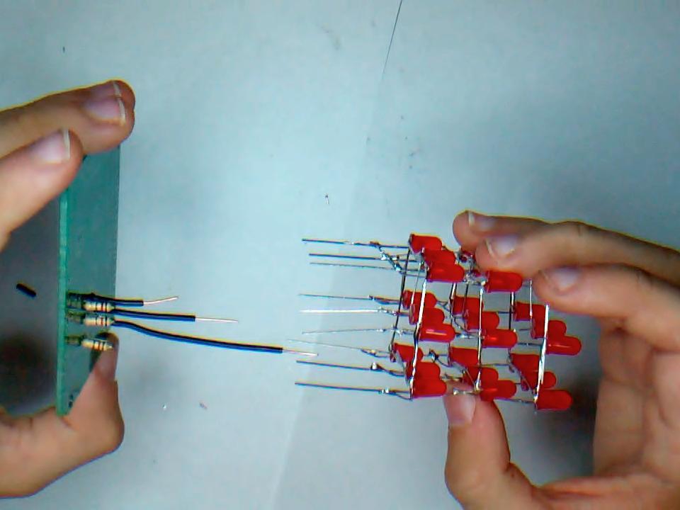 3x3x3 LED Cube Arduino Shield