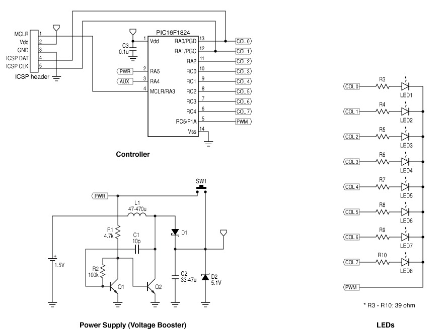 Wave JT – LED Chaser with Joule Thief