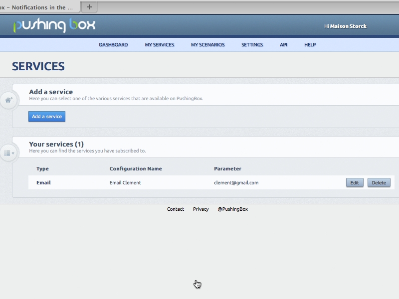 Notifying Doorbell with PushingBox