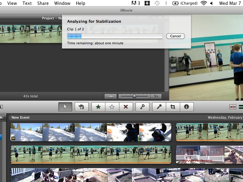 Stabilizing and Exporting w/ iMovie