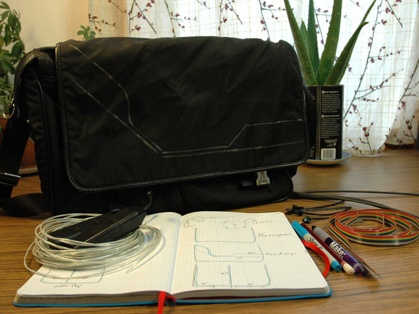 Tron Bag with EL&nbsp;Wire