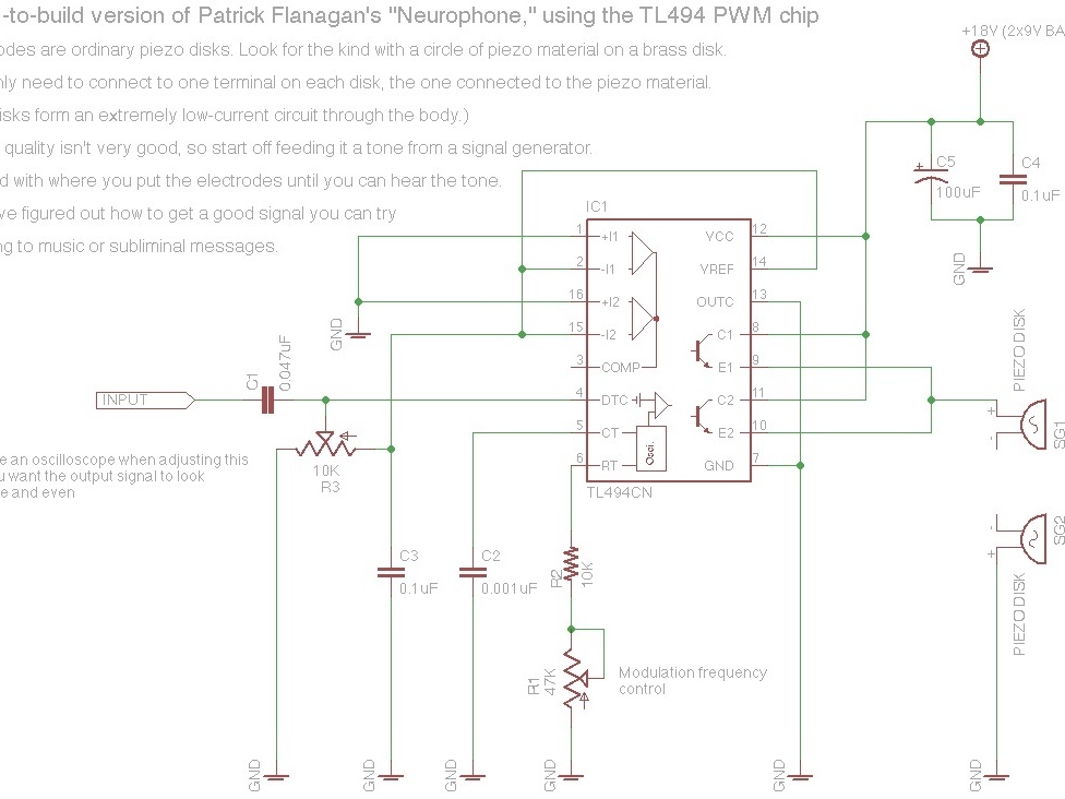 Hear with Ultrasound Using a TL494 as a Flanagan&nbsp;Neurophone