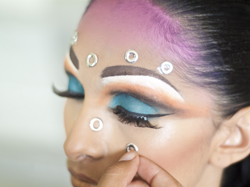 Cage Makeup for Burning Man