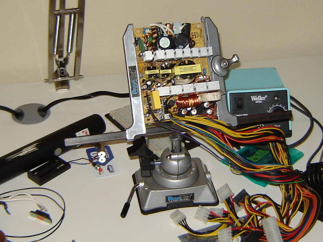 Re-purposed Power Supply Fume Extractor