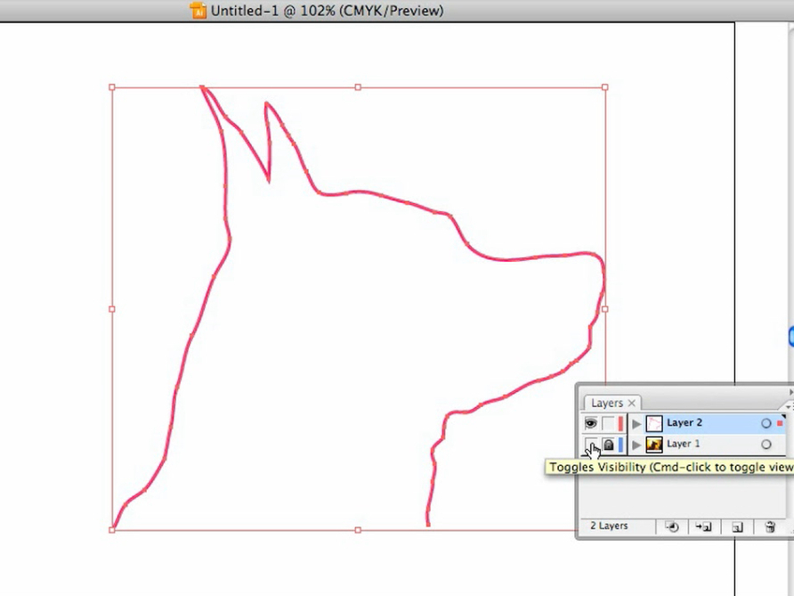 Silhouette Dog Portrait Using&nbsp;Illustrator