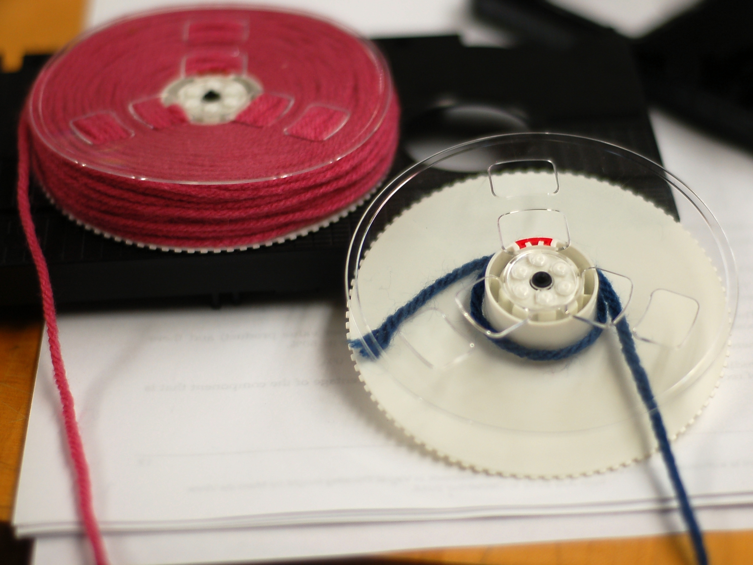 VHS Cassette Yarn&nbsp;Dispenser!