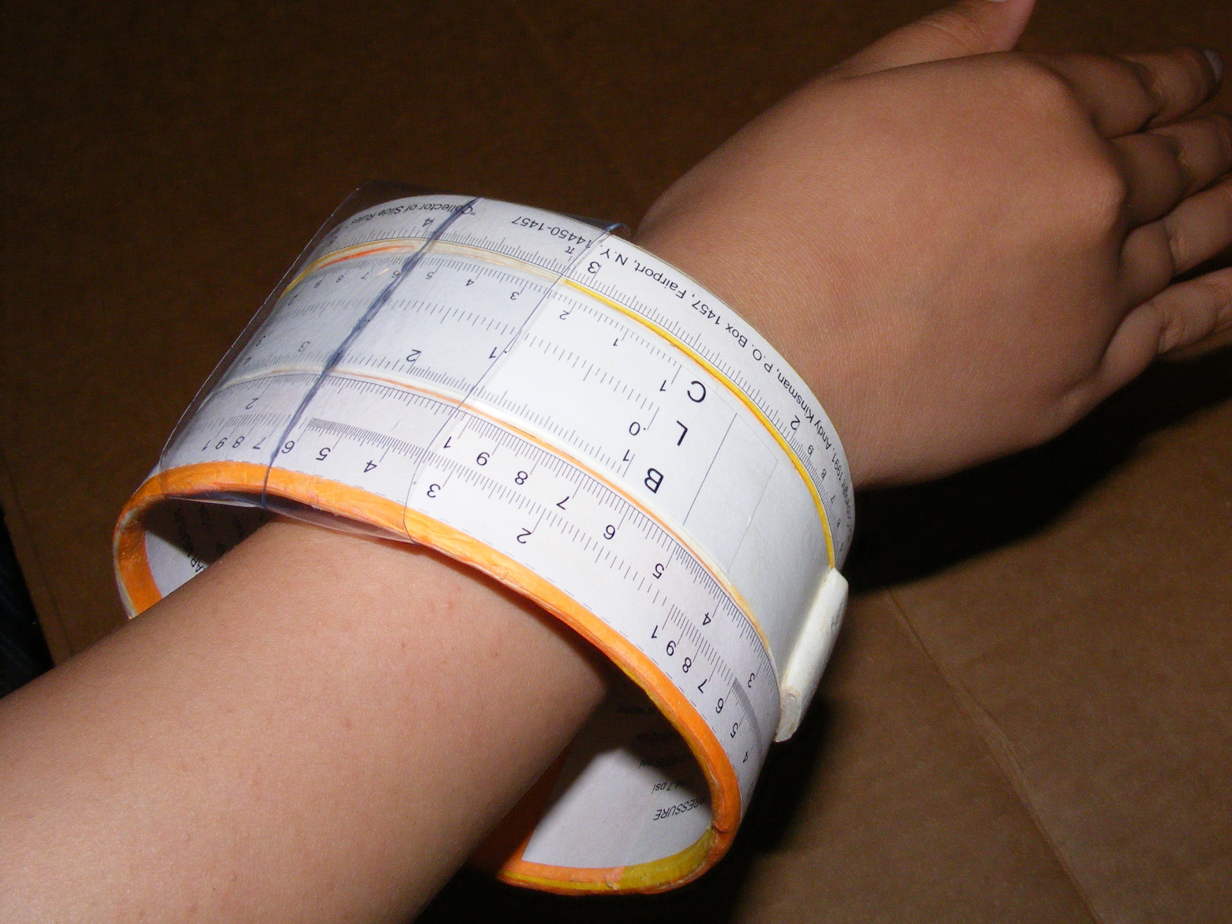 Wearable Slide Rule Bangle&nbsp;Bracelet